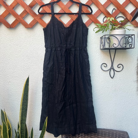 J.Crew Linen Black Dress - Picture 1 of 15